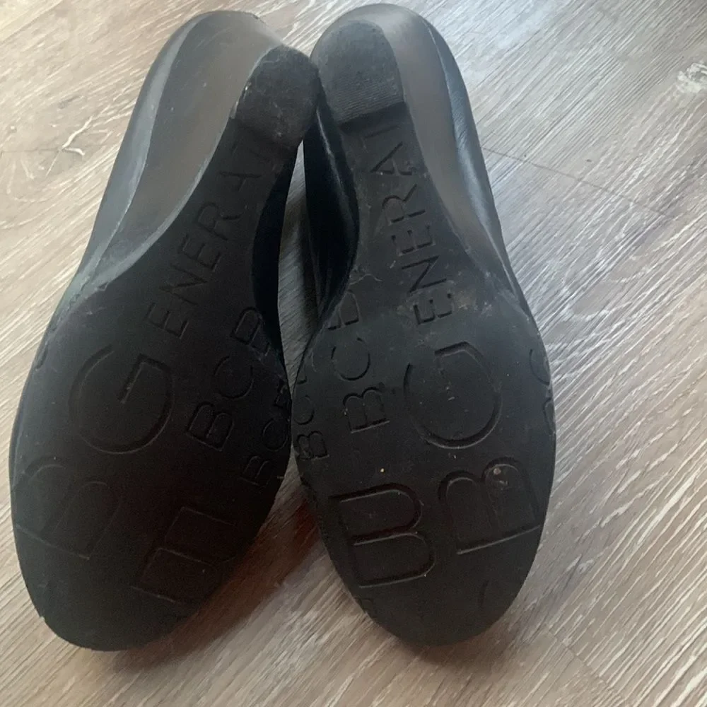 Bcbg generation black wedge heels size 8 1/2 GUC ❤️